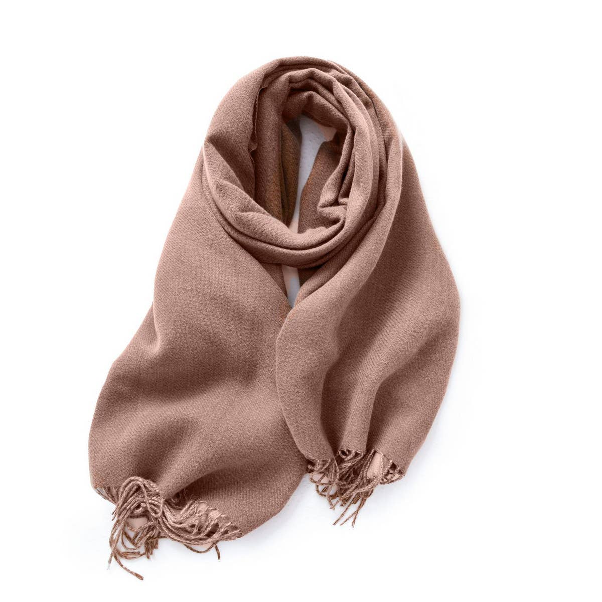Fashion Scarf - Soft Faux Cashmere with Tassels_CWASC0174