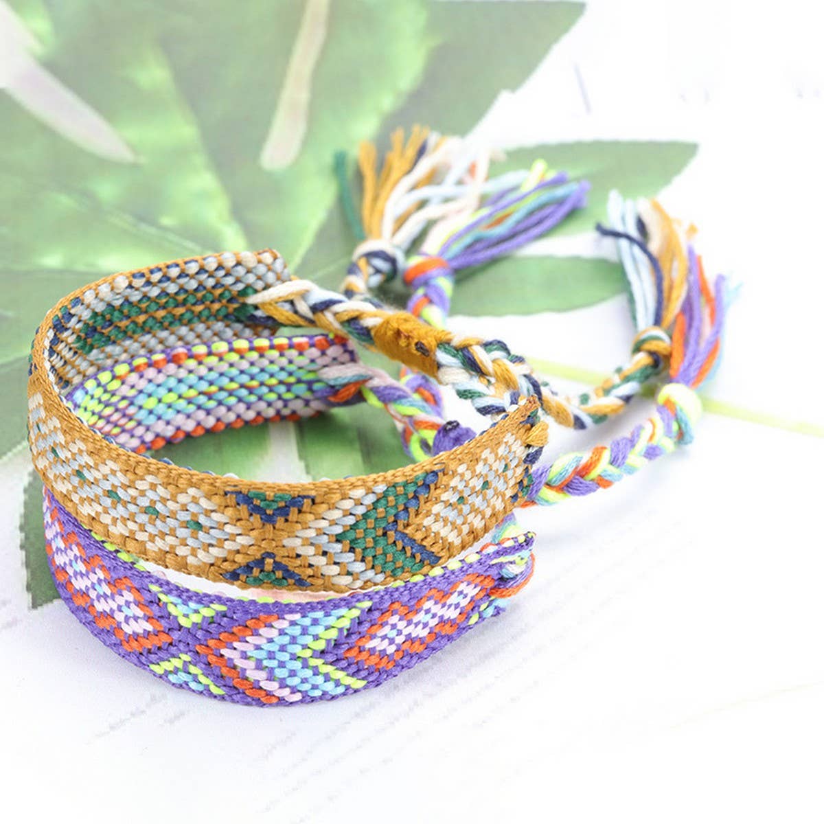 ETHNIC STYLE COLORFUL TASSEL WOVEN BRACELET