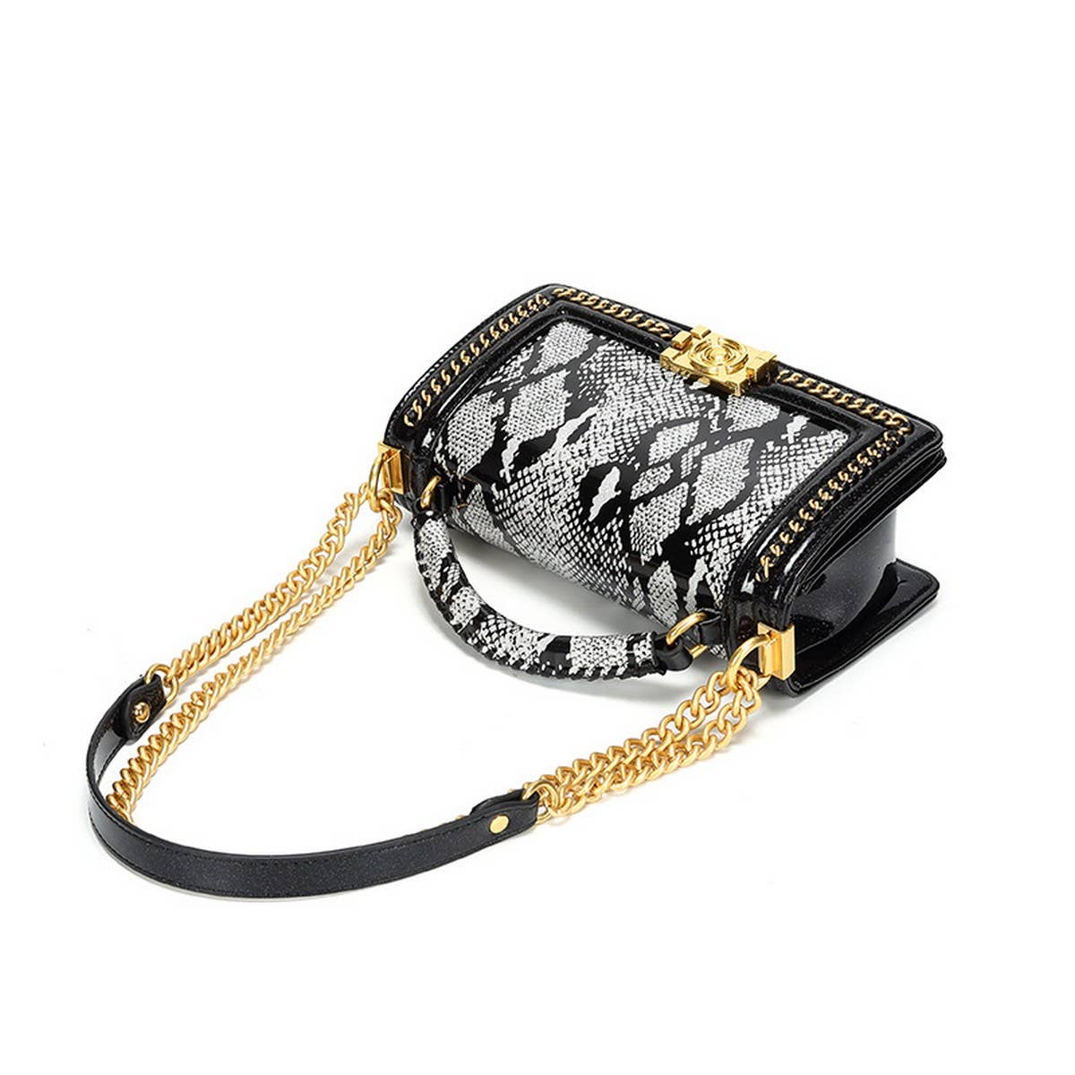 NEW SNAKE PATTERN CHAIN BAG HIGH-END TEXTURE BAG_CWAB3627