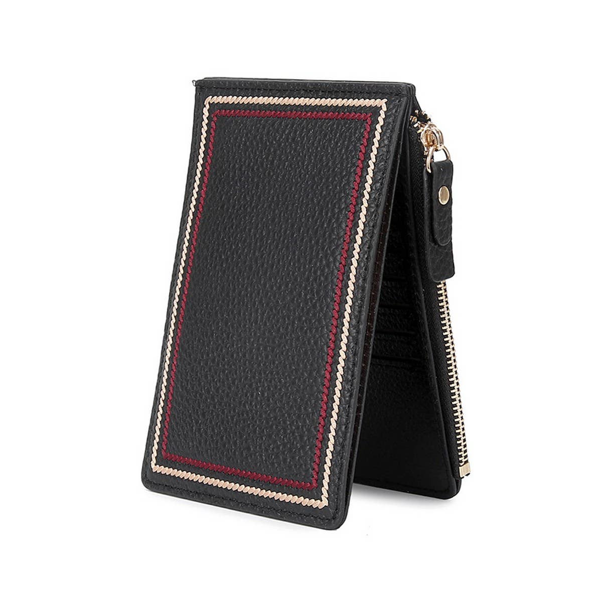 ULTRA -THIN LEATHER FASHION FOLDING PURSE CARD BAG_CWAB3889