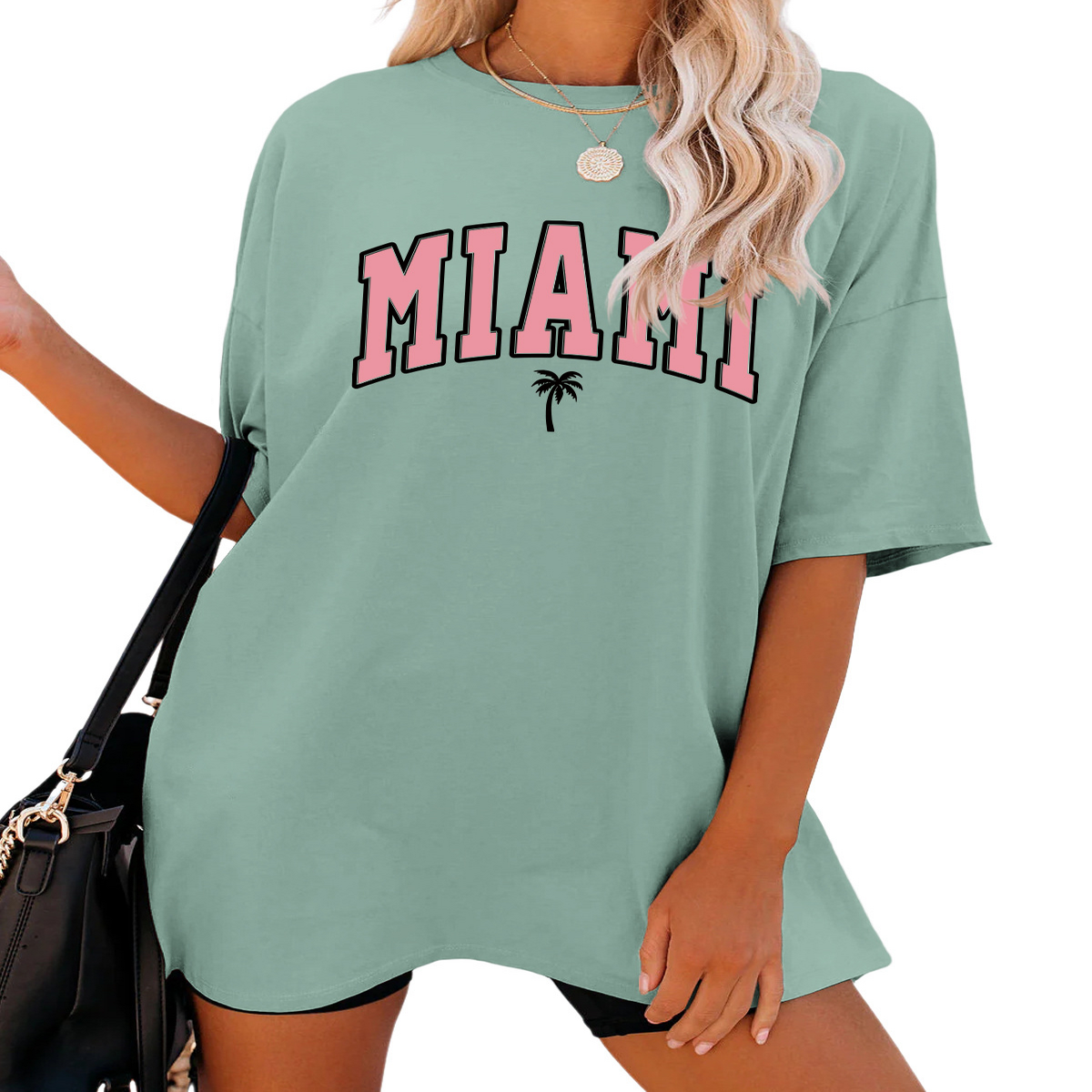 Funny Letter Print T-Shirt for Women, Loose Fit