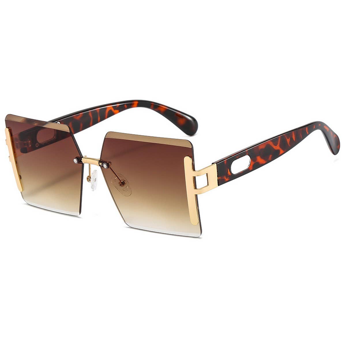 Rimless Cut Edge Ocean Lens Sunglasses Unisex