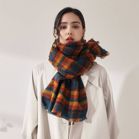 SWEET AND FASHIONABLE PLAID SCARF FOR WOMEN