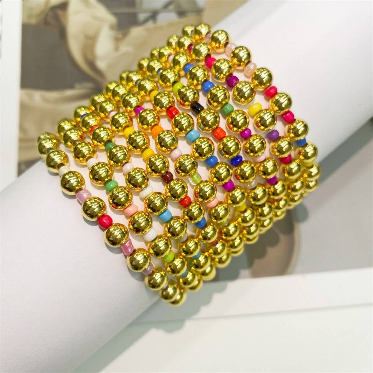 CWAJE4561_HEAVY METAL PUNK ROUND BIKER BRACELET