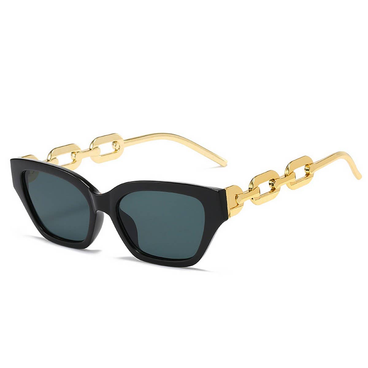 CAT-EYE CHAIN FASHION METAL SUNGLASSES WOMEN_CWASG0279