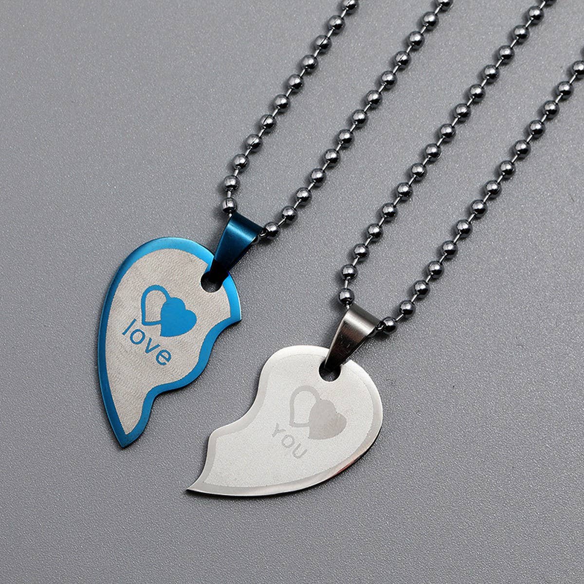 DETACHABLE HEART STAINLESS STEEL NECKLACE