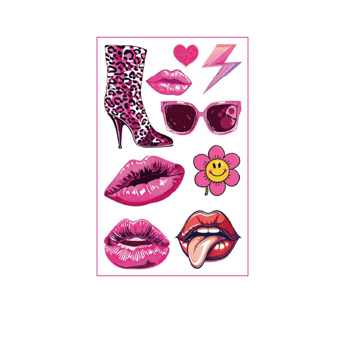 Pink Cowgirl Tattoos ??Cute Bachelorette Stickers_CWMM8385