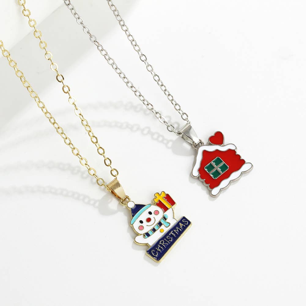 ALLOY DRIPPING OIL CARTOON CHRISTMAS ORNAMENT