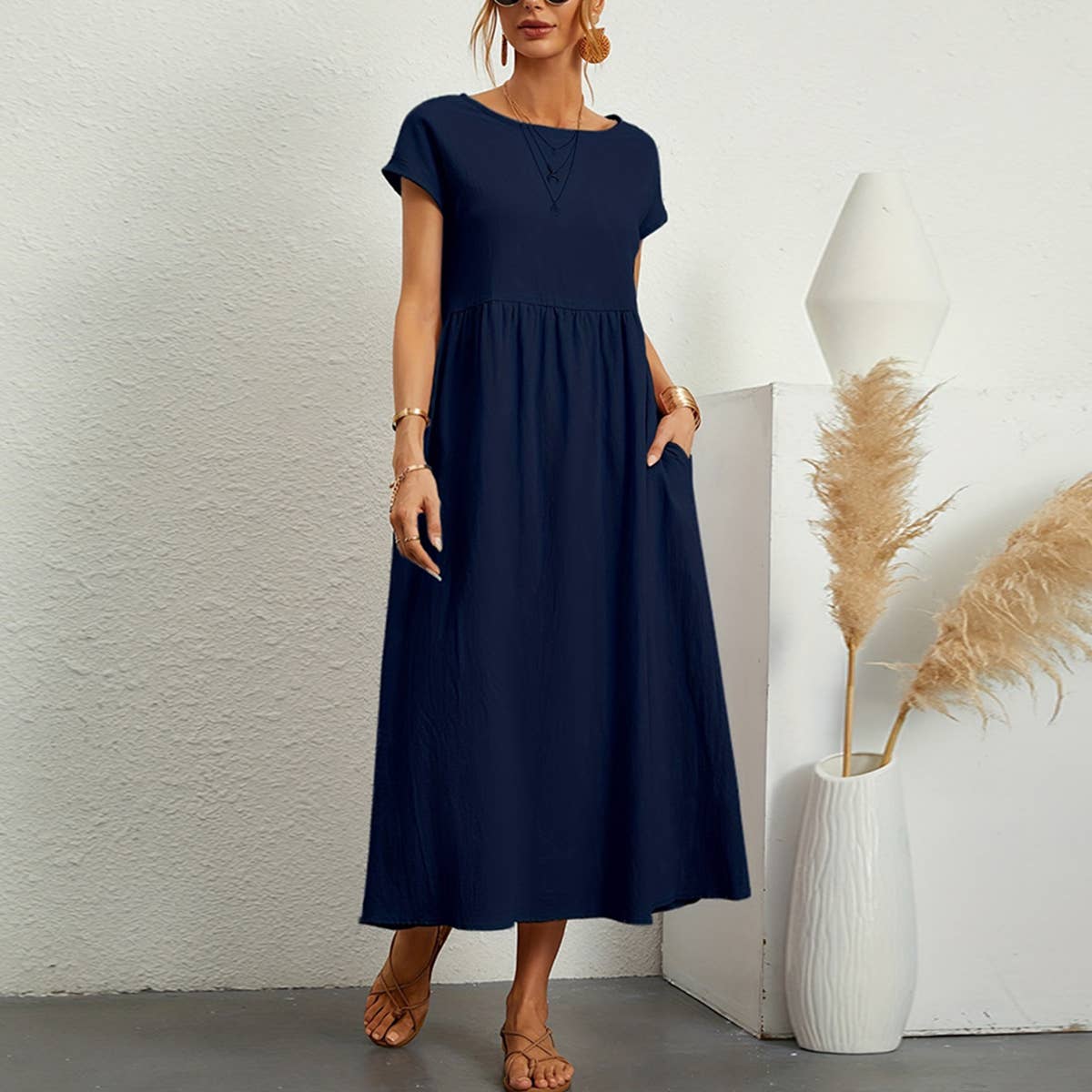 STYLISH AND ELEGANT LONG CASUAL DRESS