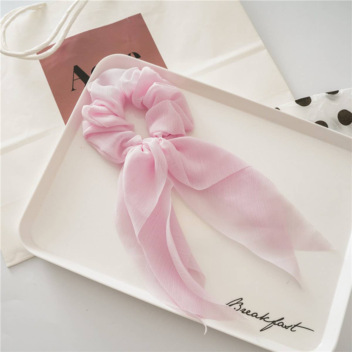 THIN BOW RIBBON TASSEL HAIR TIE_CWAHA0837