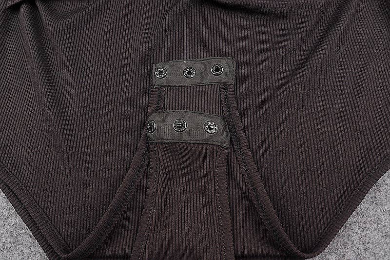 Metal buckle slimming design base jumpsuit