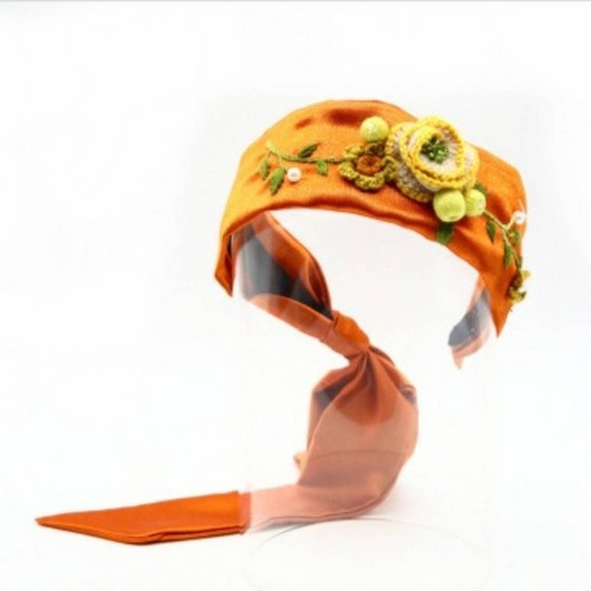 Handmade Pearl Yellow Rose Headband Retro SilkStyle