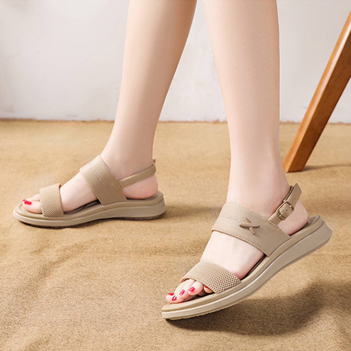BUCKLE CASUAL BEACH SANDALS_CWSHS0495