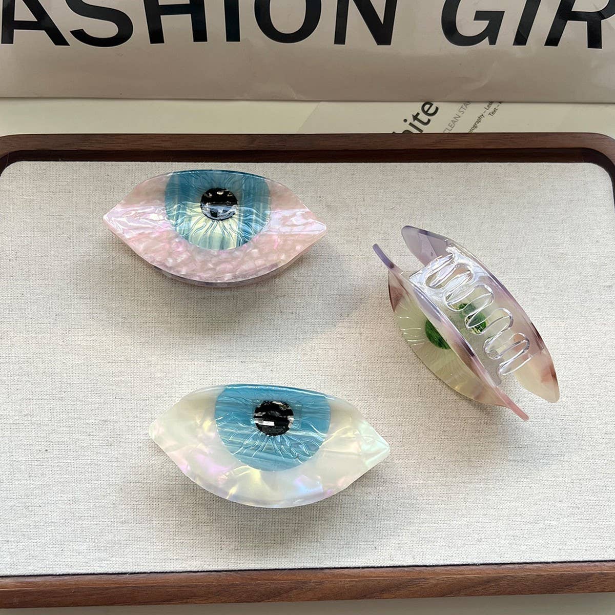 Vintage Eye Acetate Hair Claw Simple Chic Clip£ßCWAHA6027