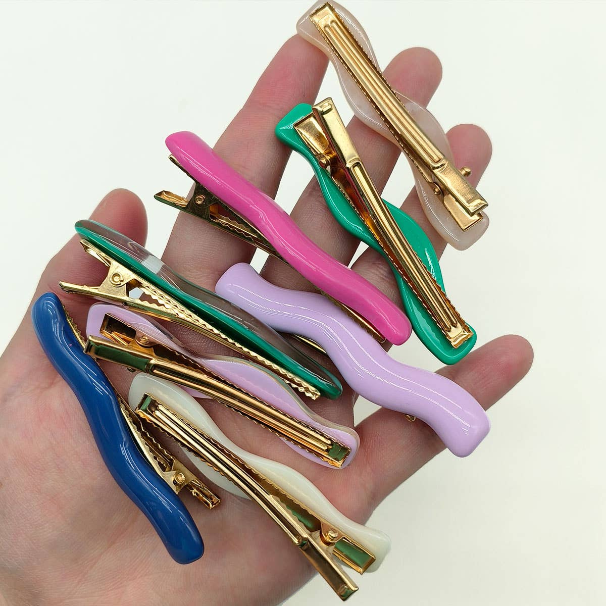 Candy Color Acrylic Wave Hair Clip - Side Bang Pin_CWAHA1289