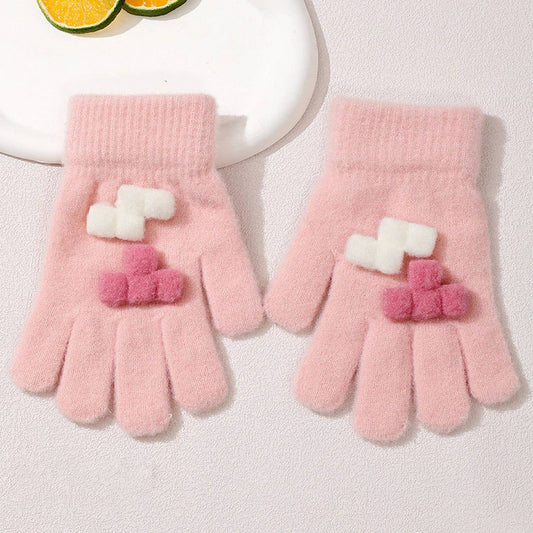 CWAG00583_KIDS WINTER KNIT THICK WARM GLOVES