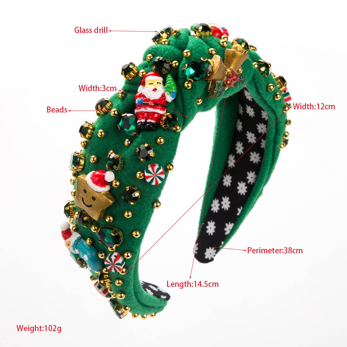 CHRISTMAS ELEMENT ACCESSORY CLOTH SET DRILL HOOP