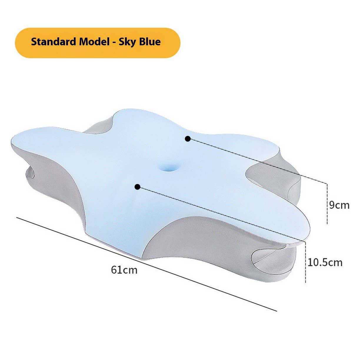 Deep Sleep Memory Foam Neck Pillow with Pillowcase