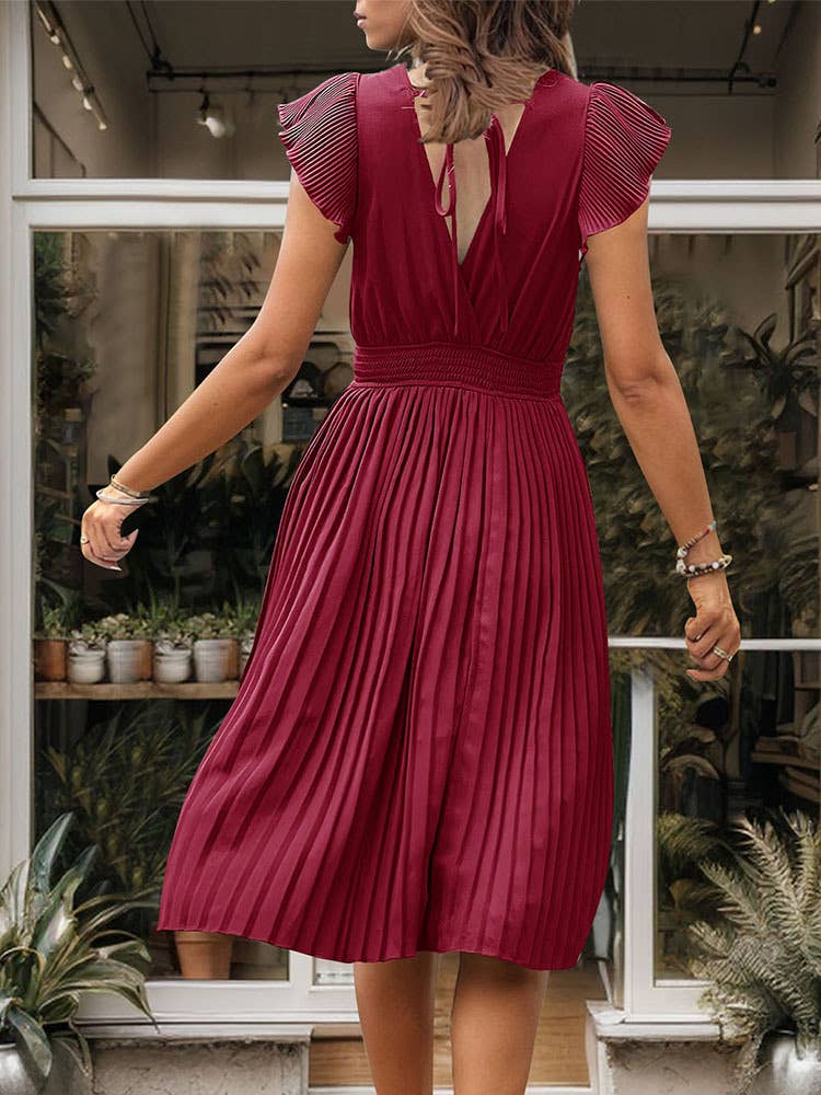 Simple,fashion and elegant solid-color dress