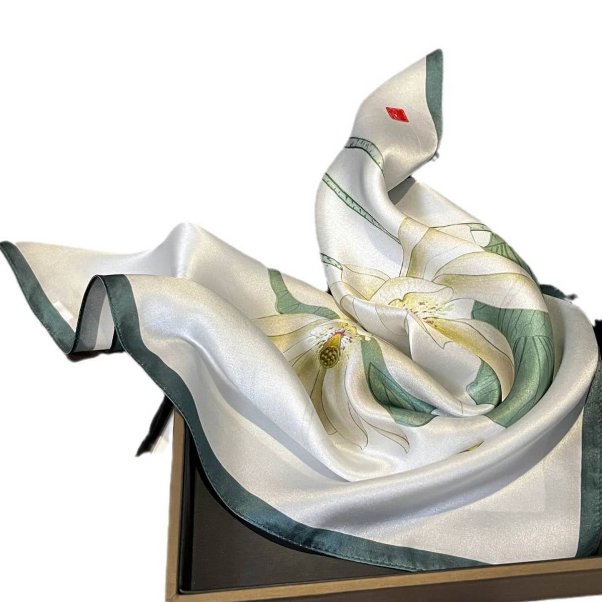 Silk Camellia Scarf - Versatile Sun Protection