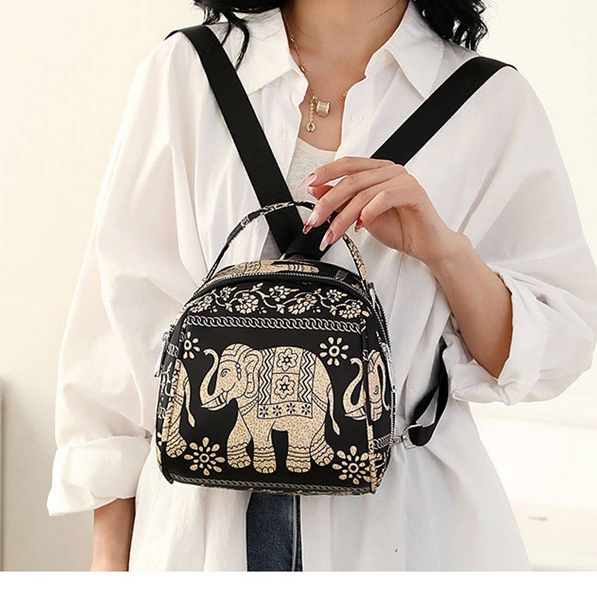 NYLON LARGE CAPACITY SHOULDER MESSENGER BAG_CWAB3488