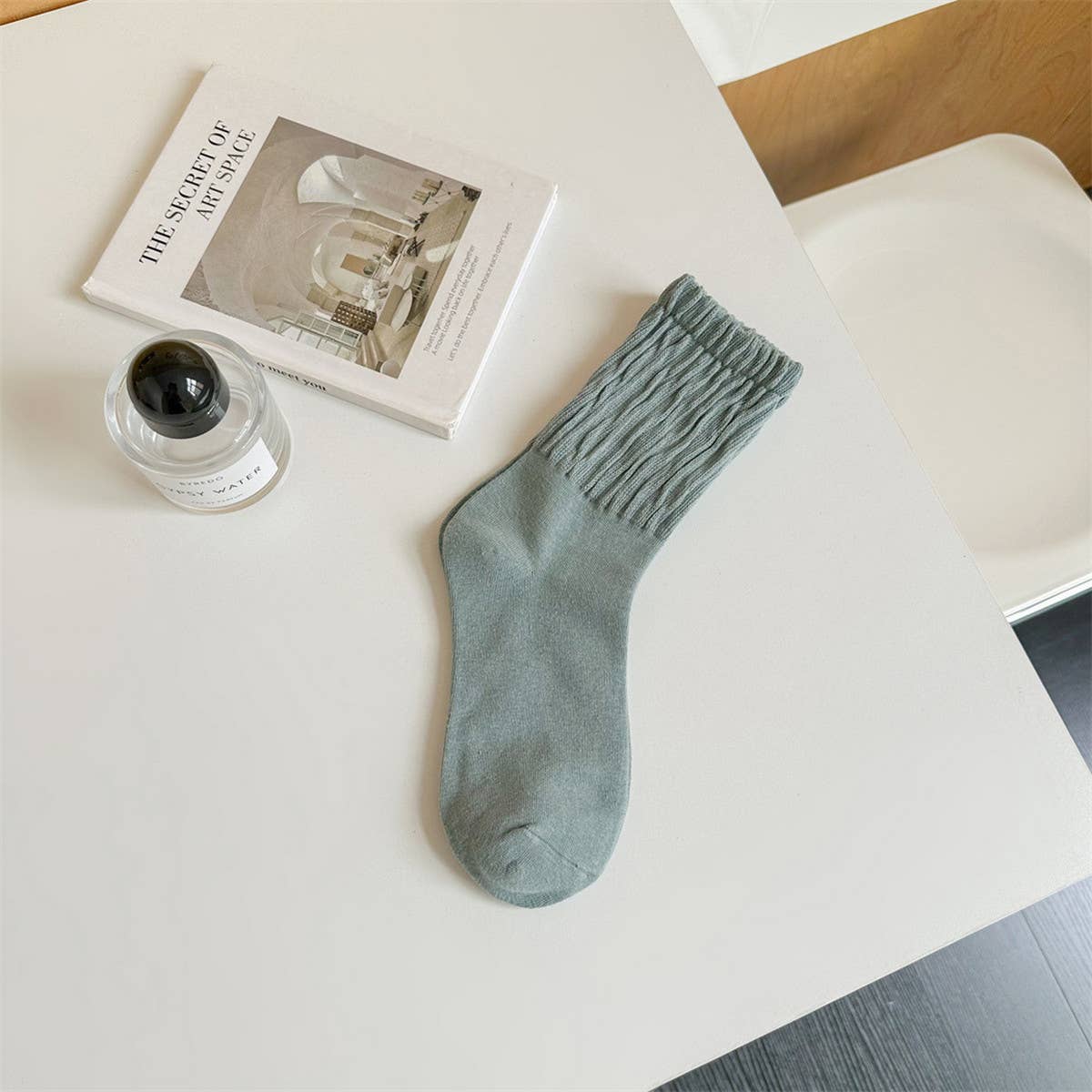 WOMEN SOLID COLOR PILE SOCKS COTTON SOCKS