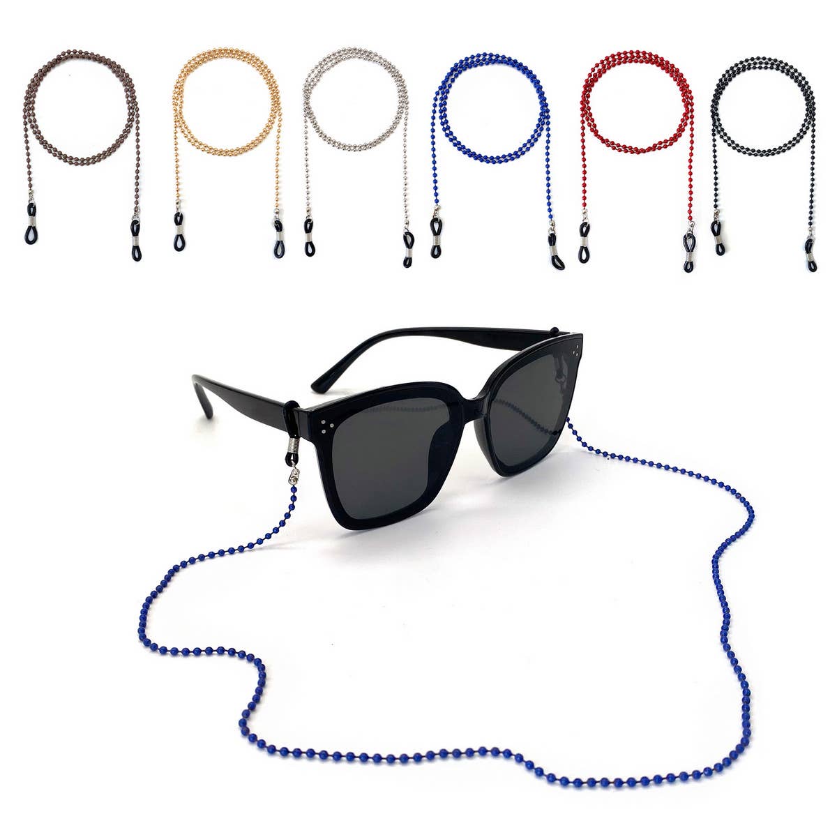 SOFT CHAIN COLORFUL WAVE BEADS GLASSES LANYARD_CWMM1160