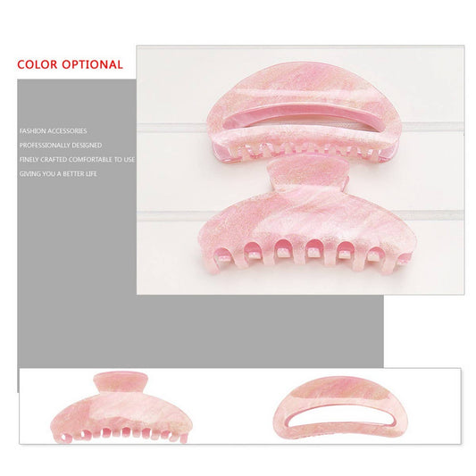 HOLLOW GLITTER ACRYLIC CLIP SHARK CLIP HAIRPIN