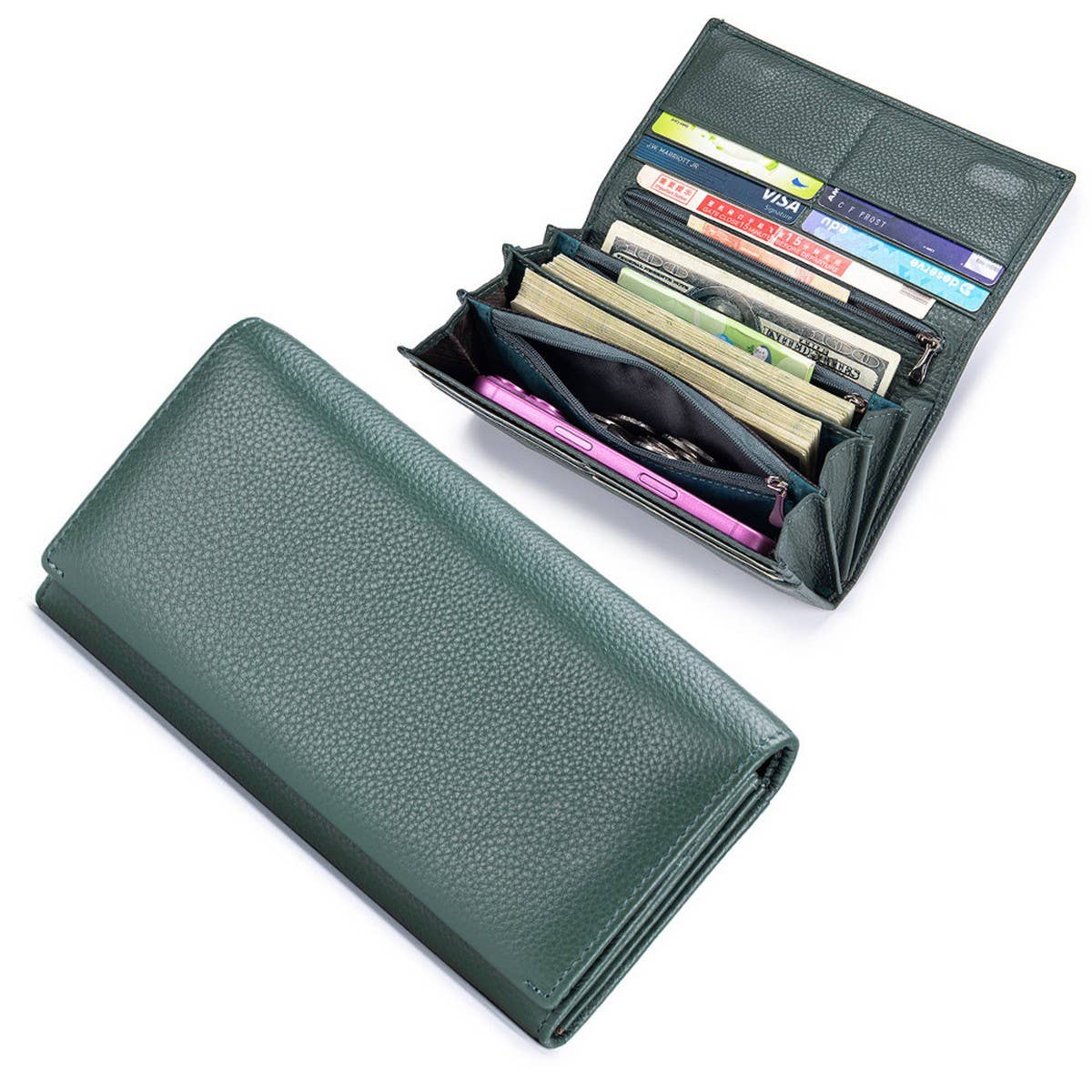 Women¡¯s Leather Long Wallet ? Large Capacity_CUAB00401