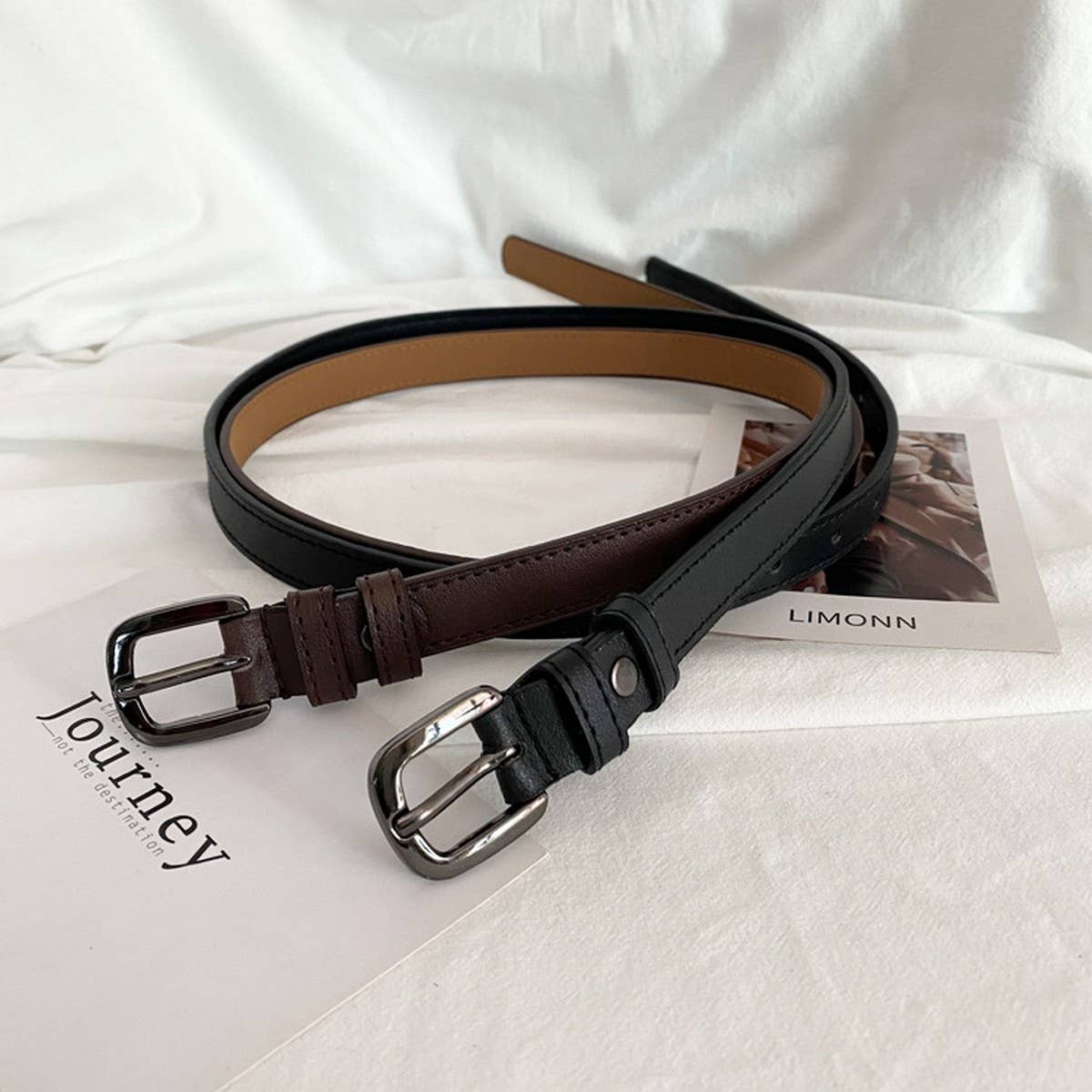 VERSATILE SOFT SURFACE THIN RETRO PIN BUCKLE BELT_CWABE0672