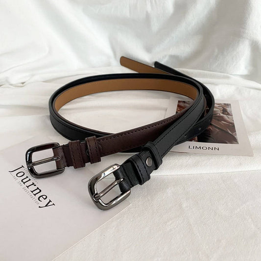VERSATILE SOFT SURFACE THIN RETRO PIN BUCKLE BELT_CWABE0672