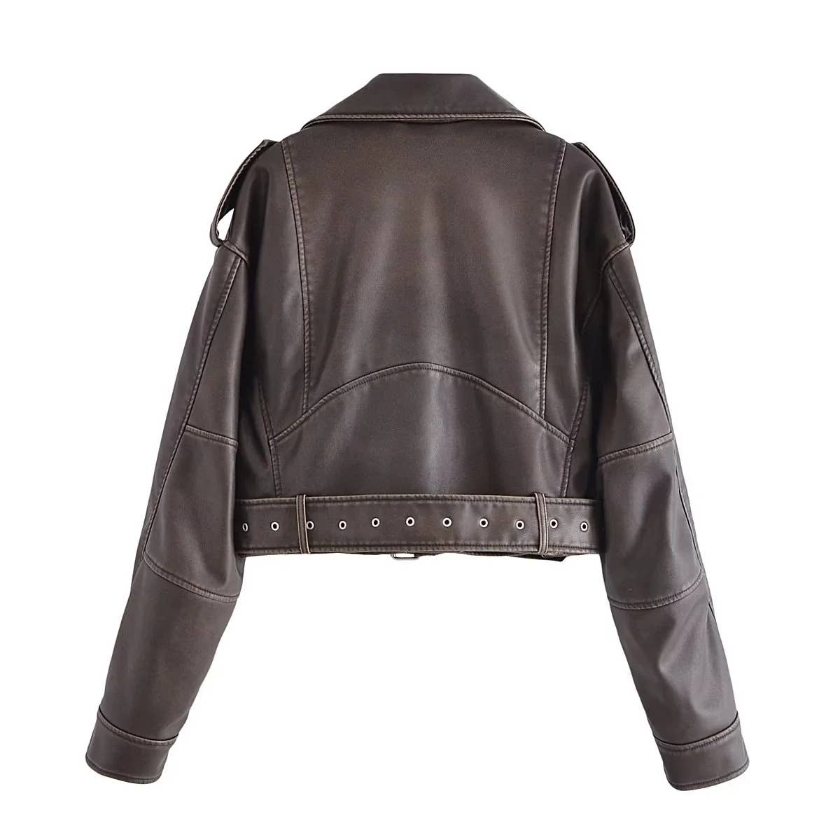 Fashion street-style motorcycle leather jacket