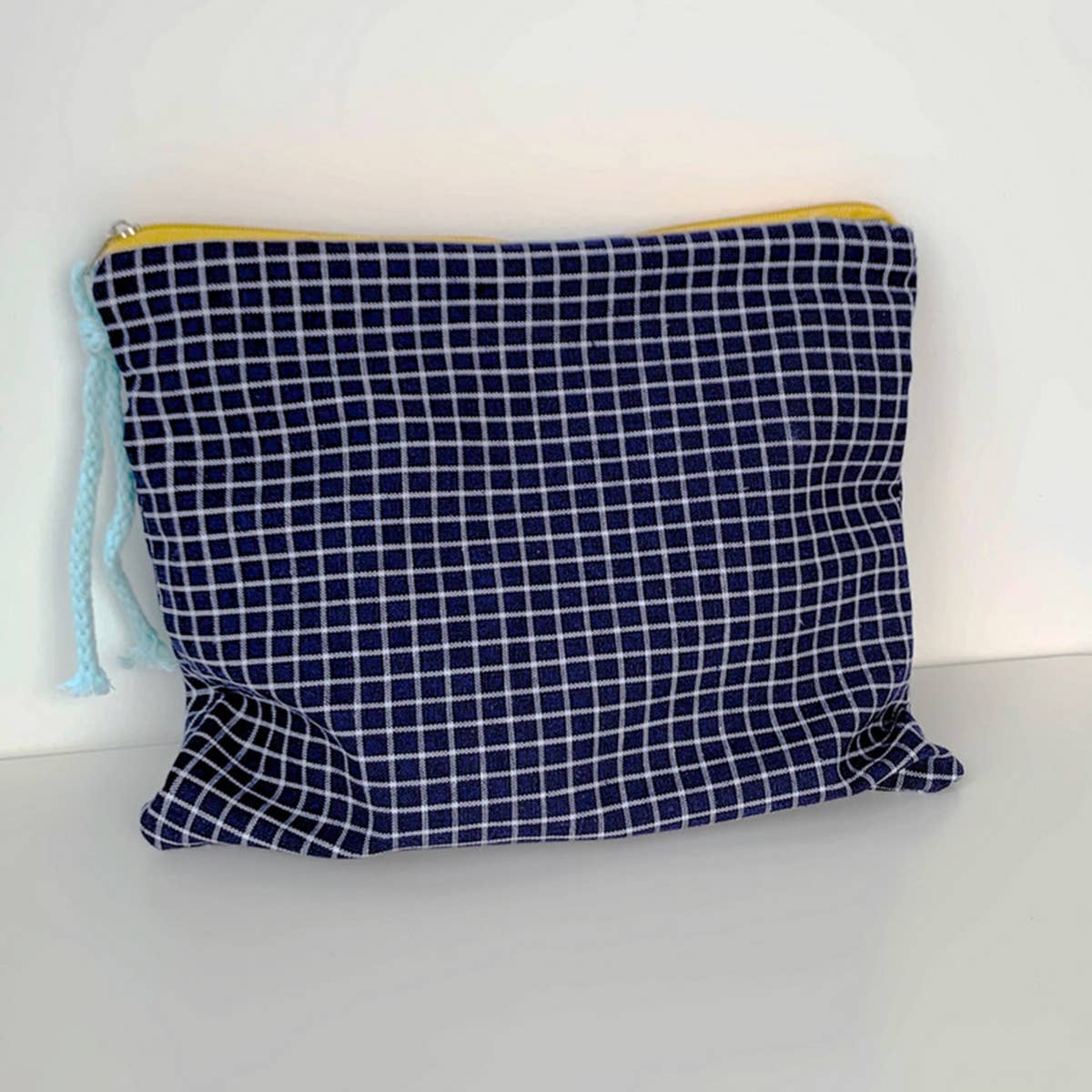 SIMPLE PLAID COLOR PENCIL CASE COSMETIC BAG_CWAB1038