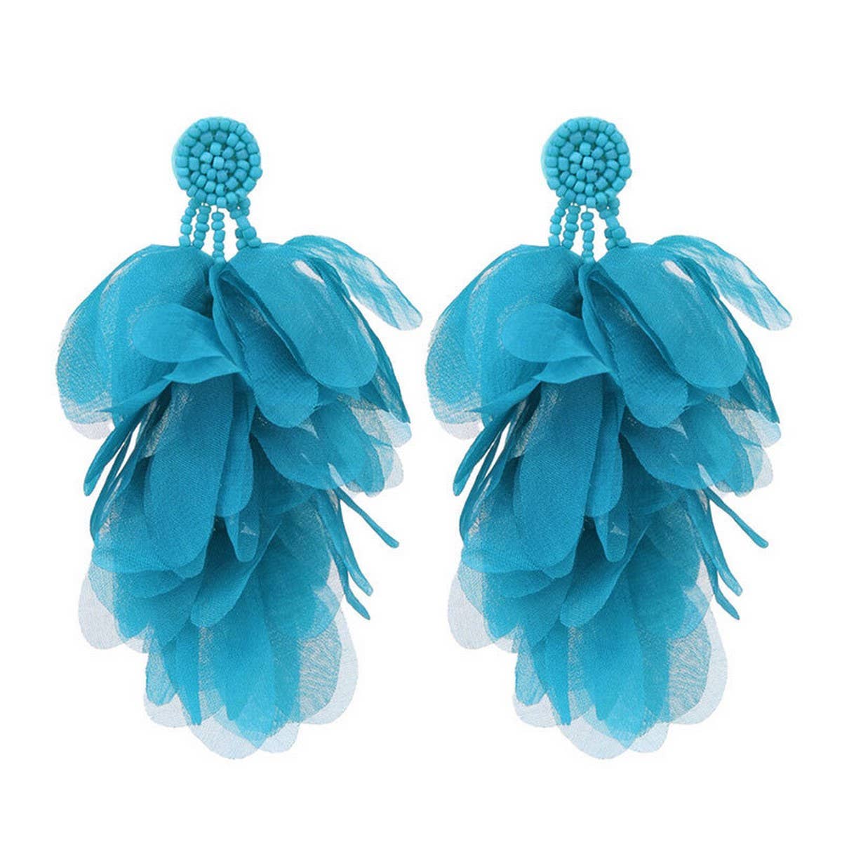 Handmade Fabric Tassel Earrings Bold Statement