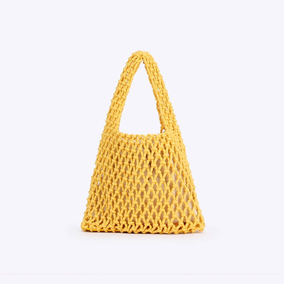 SOLID COLOR HOLLOW COTTON ROPE HAND-WOVEN BAG_CWAB4684