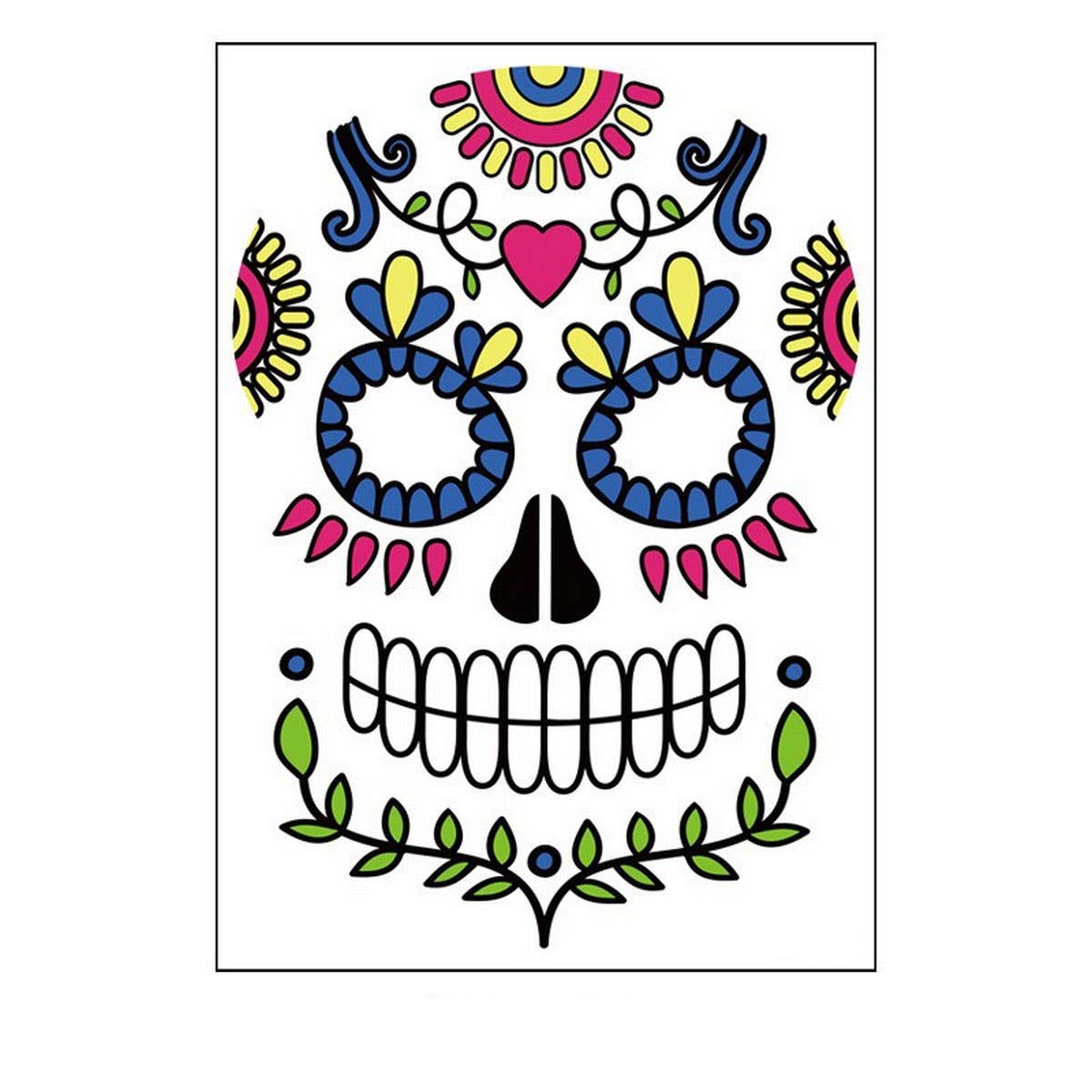Day of the Dead Face Tattoos ? Waterproof Makeup