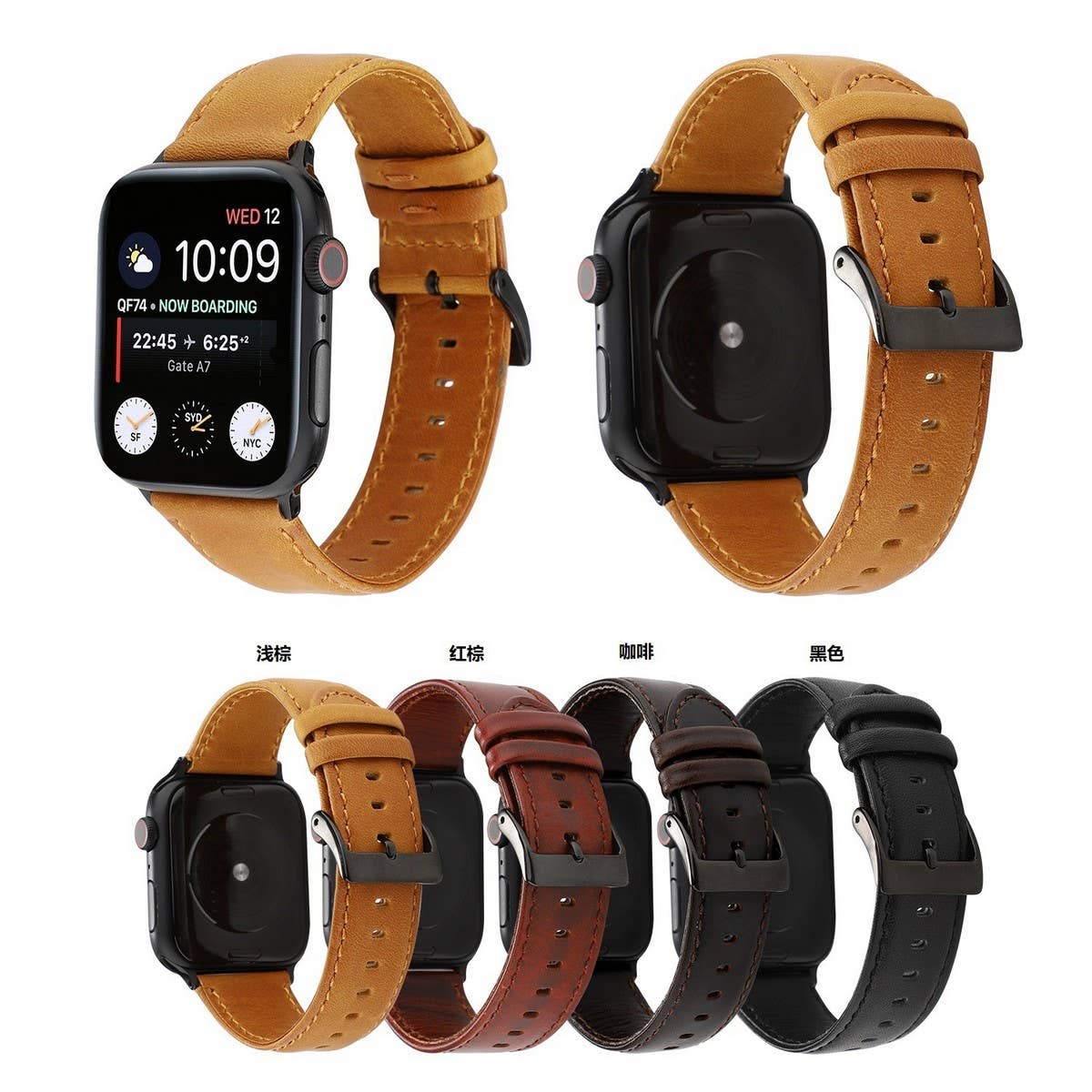 IWATCH7-1 SE CRAZY HORSE WAX LEATHER STRAP