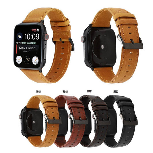IWATCH7-1 SE CRAZY HORSE WAX LEATHER STRAP