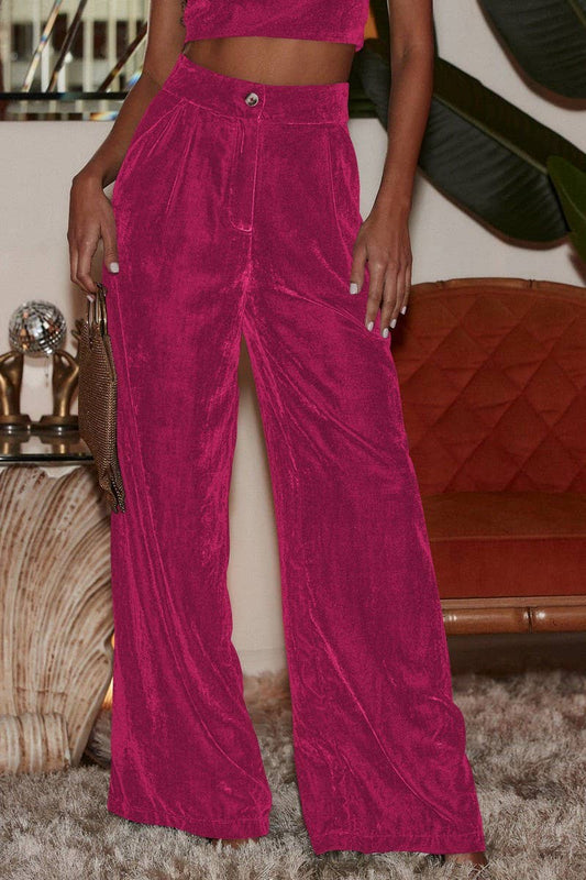 CWBLP2064_WINTER CASUAL LOOSE SLIM STRAIGHT WIDE-LEG PANTS