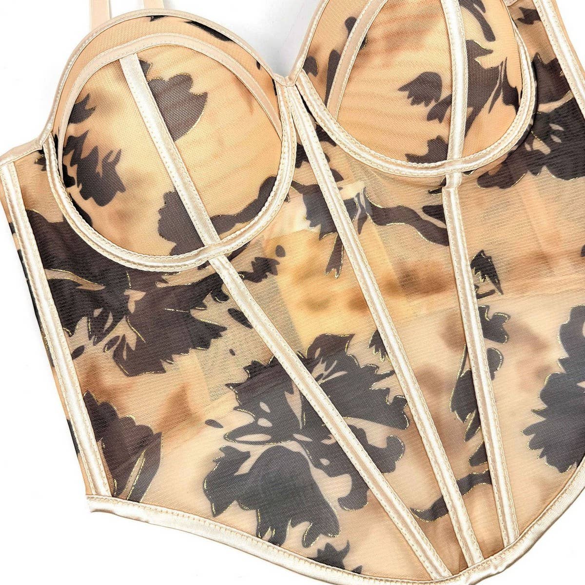 CAMOUFLAGE PRINT SEXY INNER HERRINGBONE BRA_CWMM4137