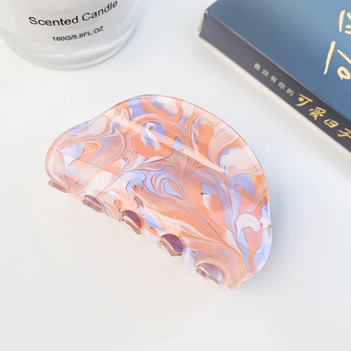 Simple geometric grab acrylic hair clip