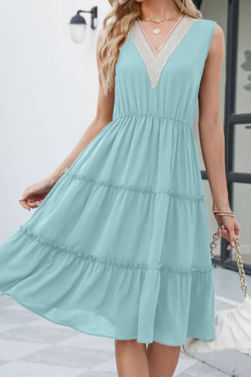 CWDMD5452_SLEEVELESS V-NECK LACE TRIM A-LINE MAXI DRESS