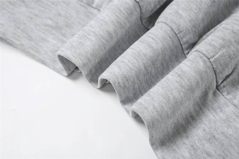 SLANT SHOULDER LETTER-PRINT LOOSE PULLOVER HOODIE