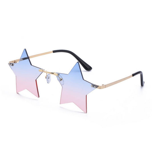 FIVE-POINTED STAR SUNGLASSES FRAMELESS SUNGLASSES