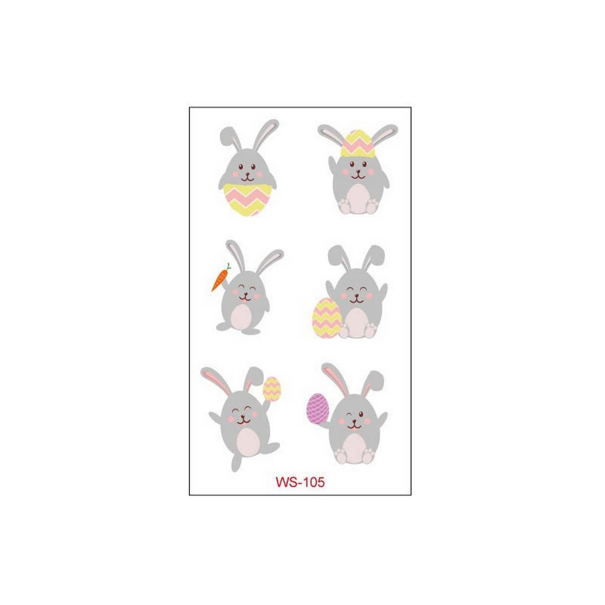Easter Egg & Bunny Tattoos ? Kids Waterproof Set