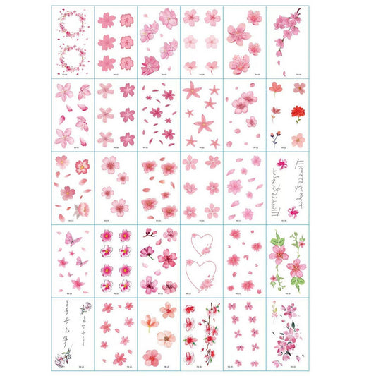 Peach Blossom Tattoos ??Sweet & Cool Girl Style_CWMM8236