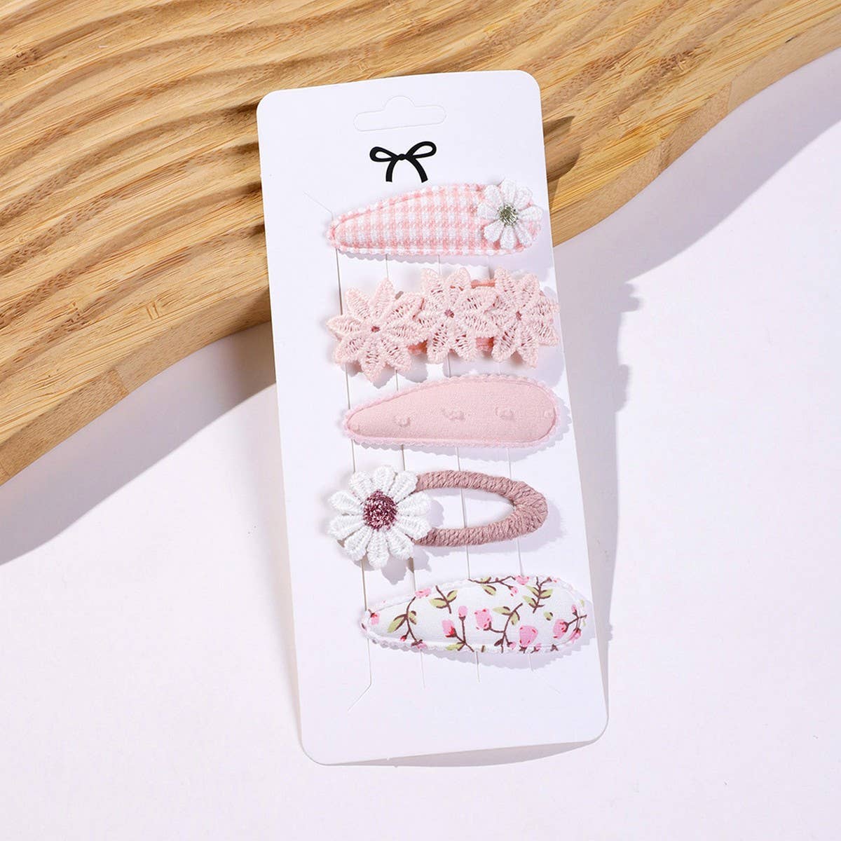 Daisy BB Clip Set ? Printed Cute Fabric Clips