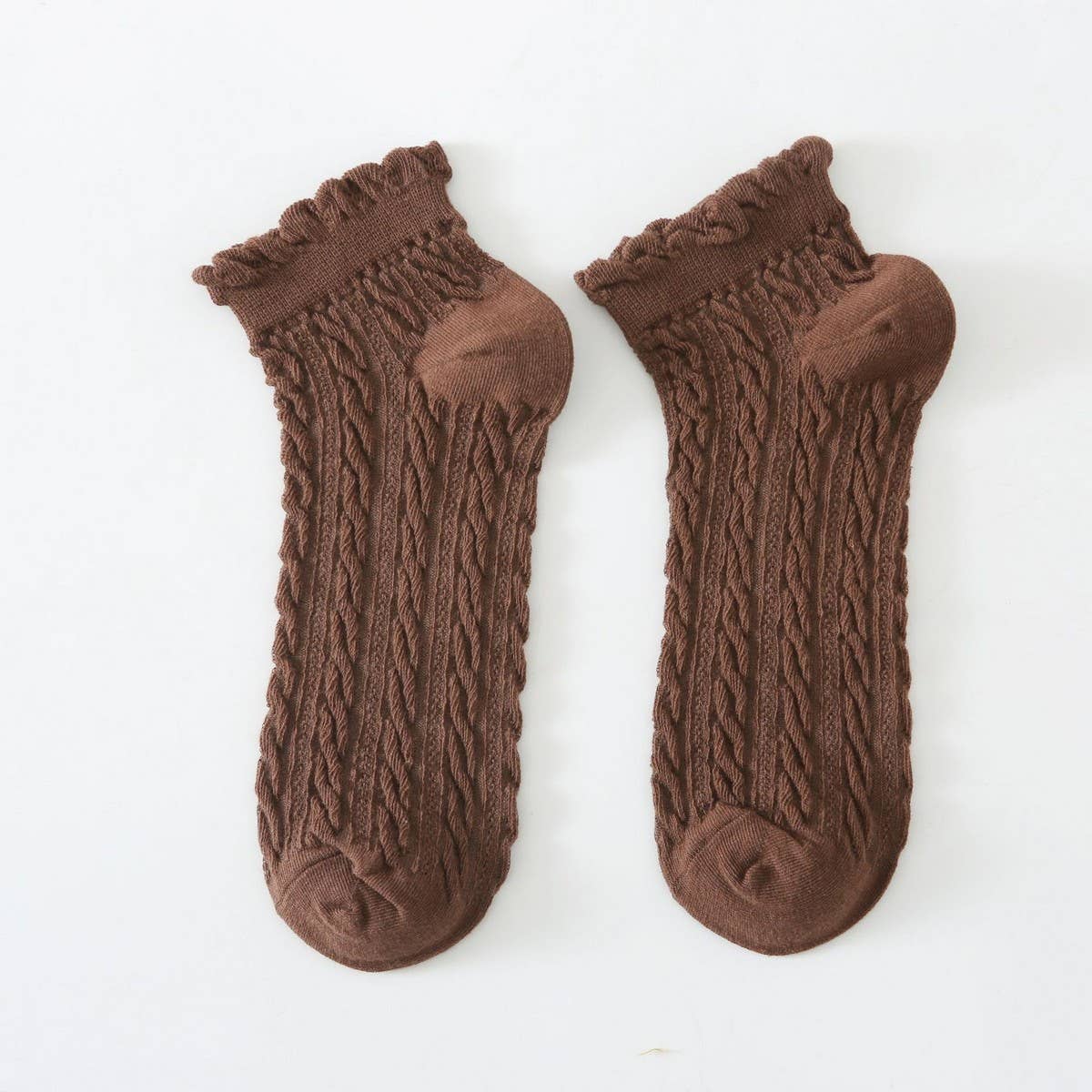 TWISTED FASHION COTTON LACE SOCKS FOR WOMEN