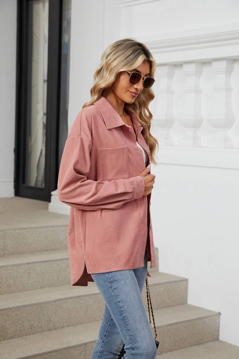 CWOCO0884_SOLID COLOR LAPEL POCKET KNIT SHIRT COAT