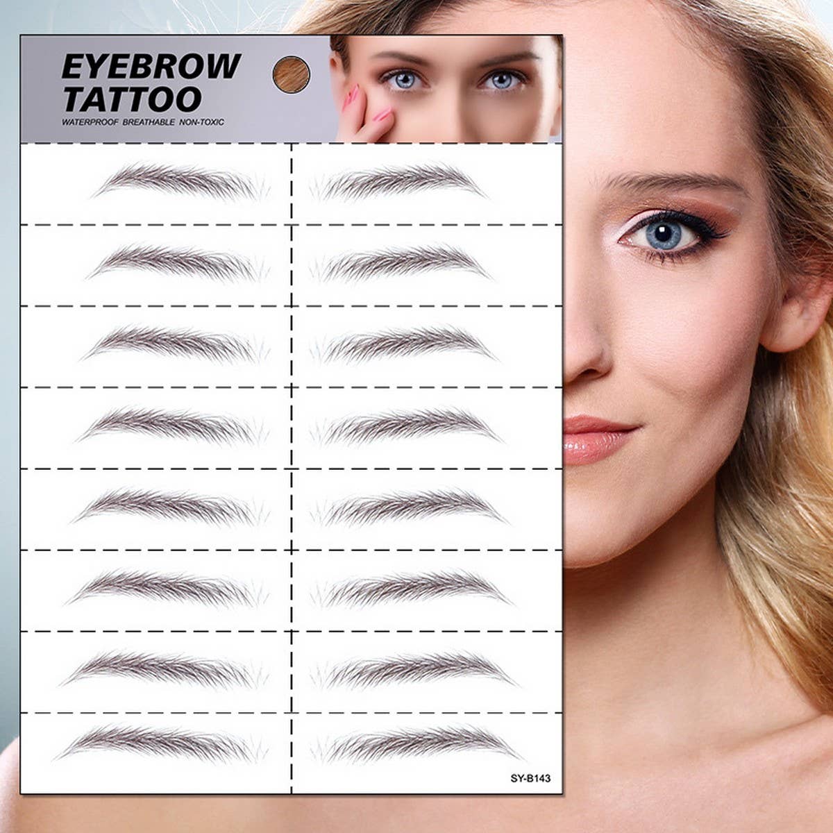 6D Waterproof Eyebrow Tattoo Stickers Realistic_CWMM8264